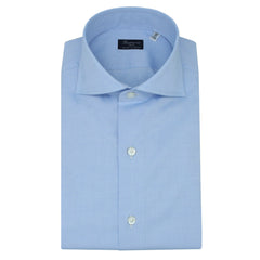 Classic Naples regular fit shirt in light blue zephyr cotton