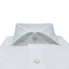 Classic regular Napoli shirt in white oxford cotton. Without "arriccio"