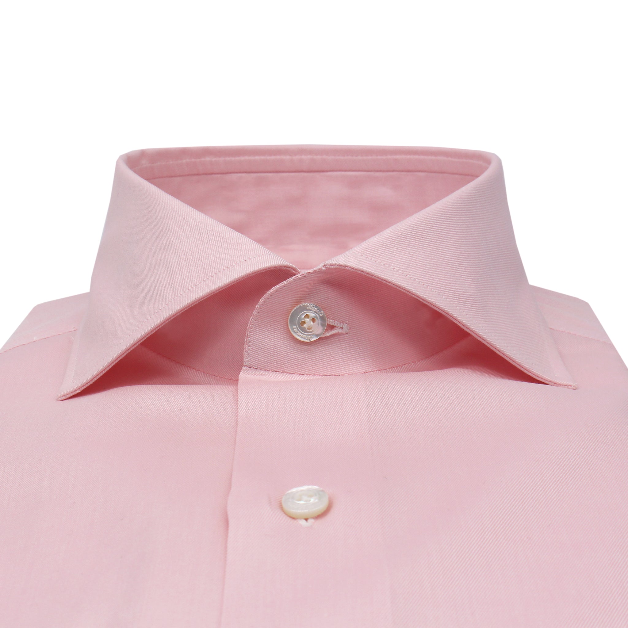 Classic fit Naples shirt in pink cotton twill