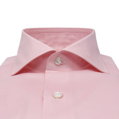 Classic fit Naples shirt in pink cotton twill