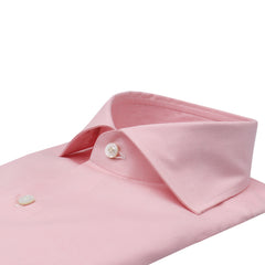 Classic fit Naples shirt in pink cotton twill