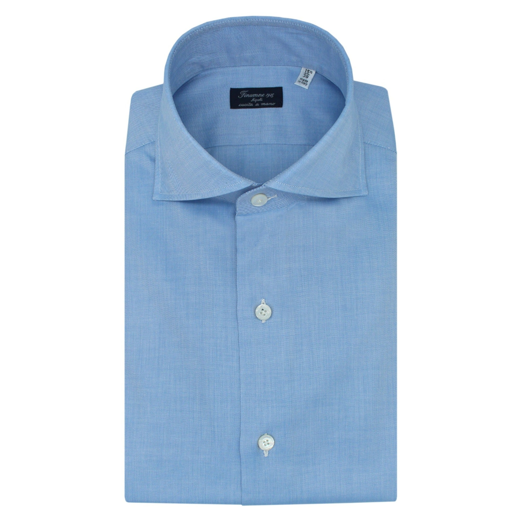 Classic fit Naples shirt in pink cotton twill