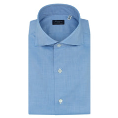 Classic fit Naples shirt in pink cotton twill