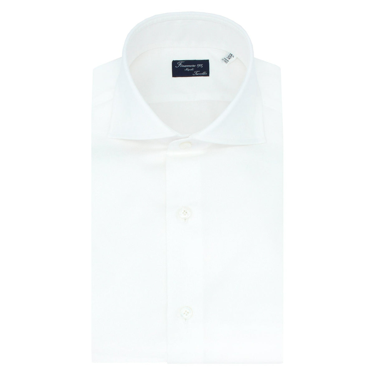 Classic NAPOLI traveller regular fit shirt in white cotton