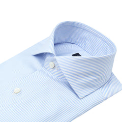 Classic regular shirt Napoli in blue striped cotton