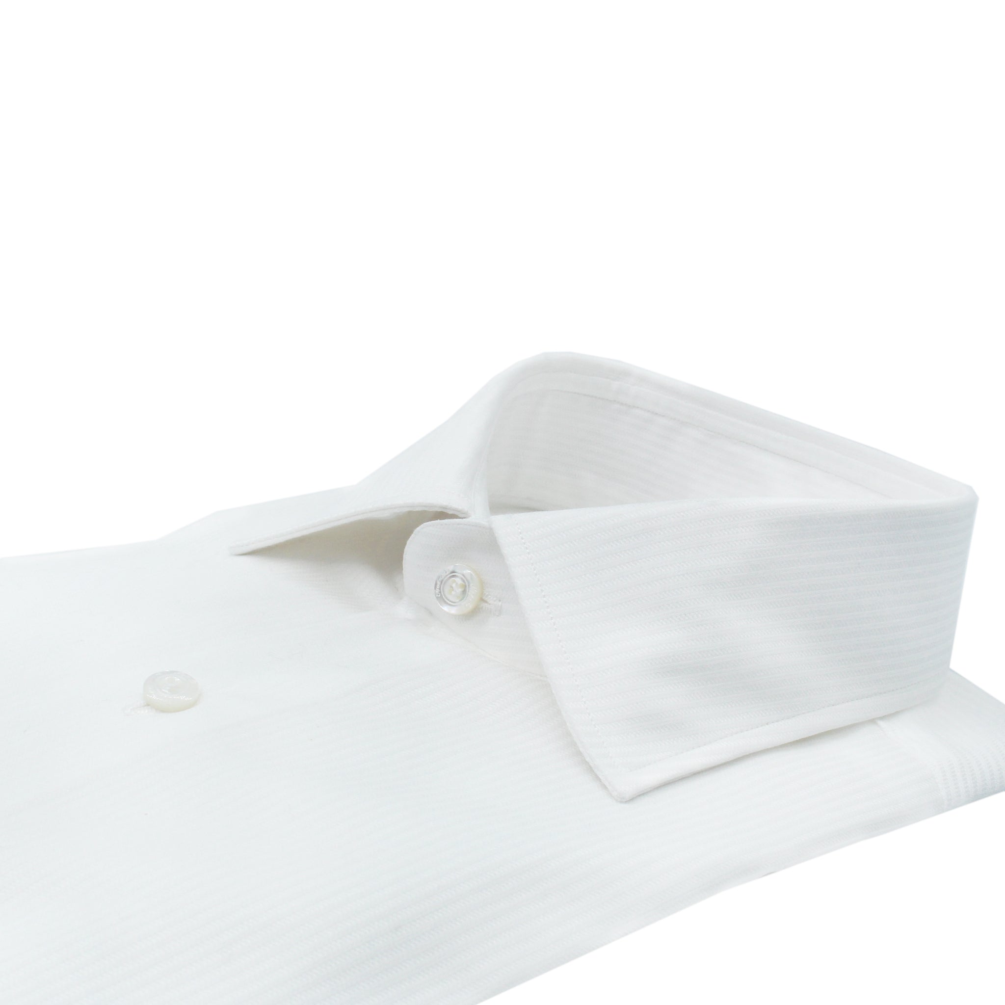 Classic Napoli white stretch cotton shirt Fake cufflinks