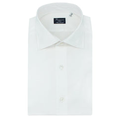 Classic Napoli white stretch cotton shirt Fake cufflinks