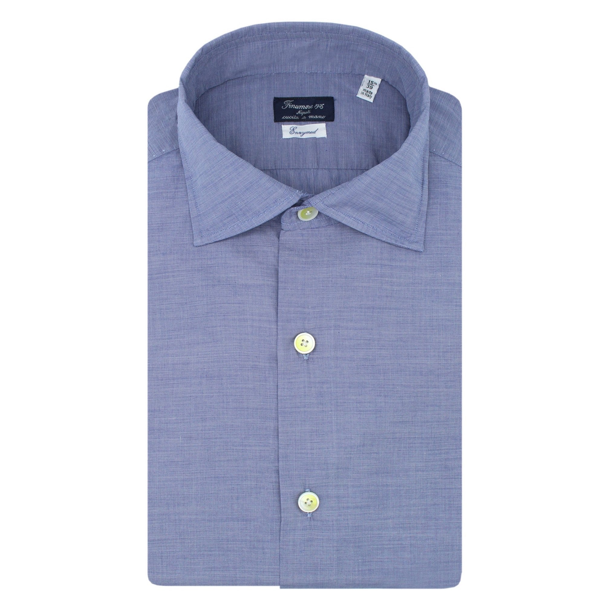 Cotton Napoli shirt, classic fit and Enzymed treatment