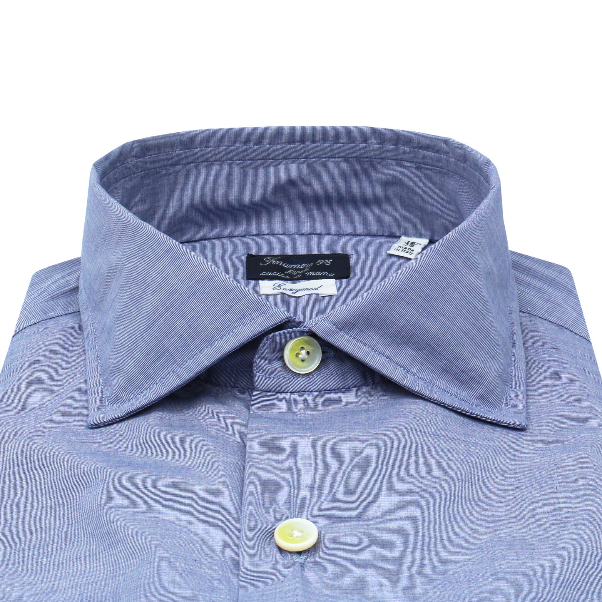 Cotton Napoli shirt, classic fit and Enzymed treatment