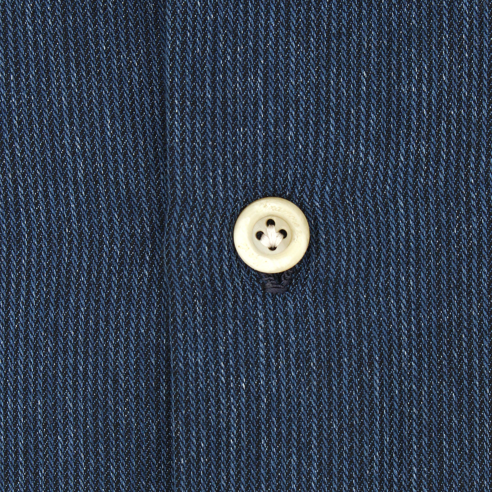 Classic Napoli shirt in blue cotton and cashmere. Carlo Riva