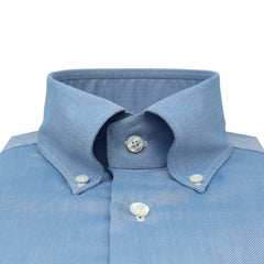 Classic Naples regular-fit cotton oxford blue shirt