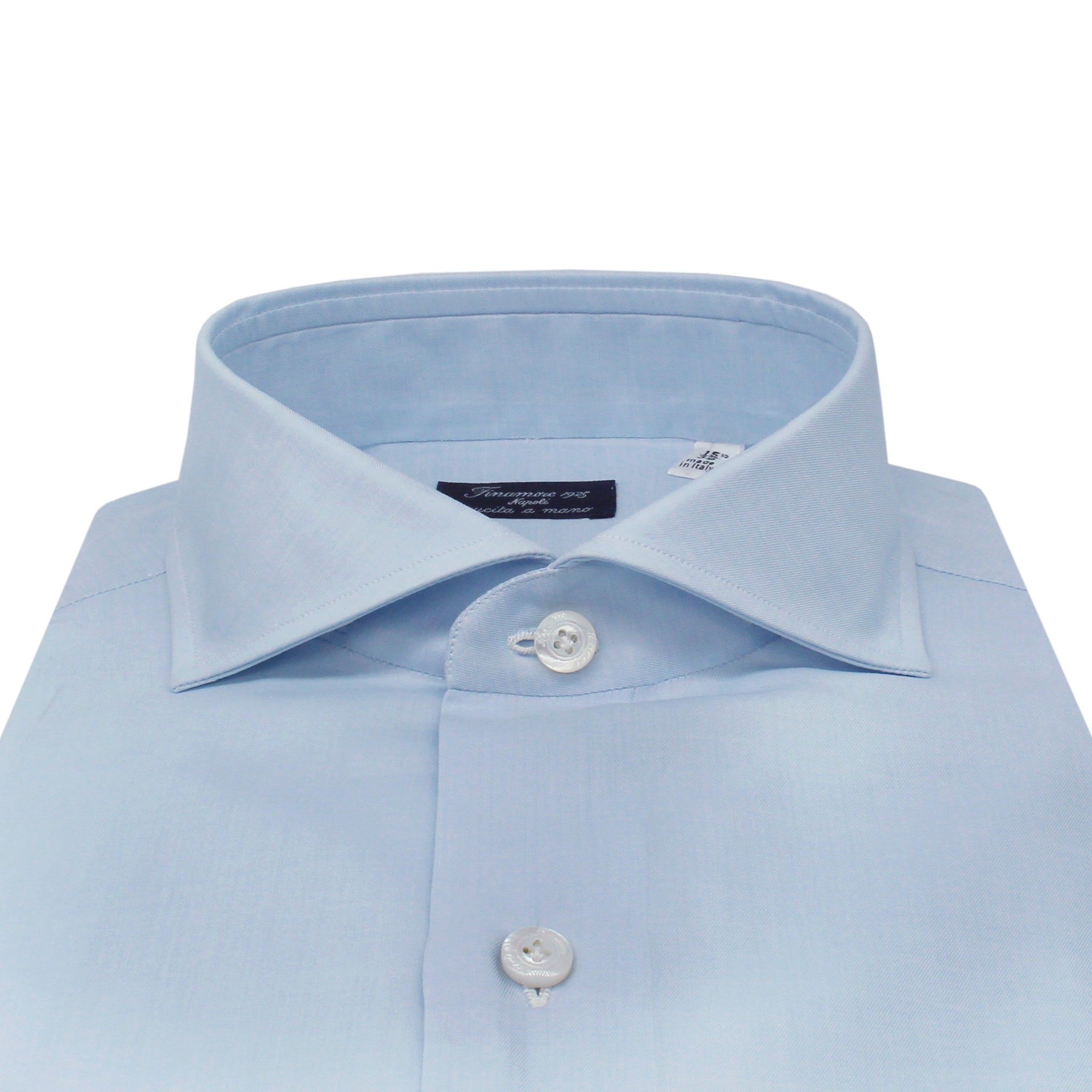 Carlo Riva light blue cotton regular fit Napoli shirt