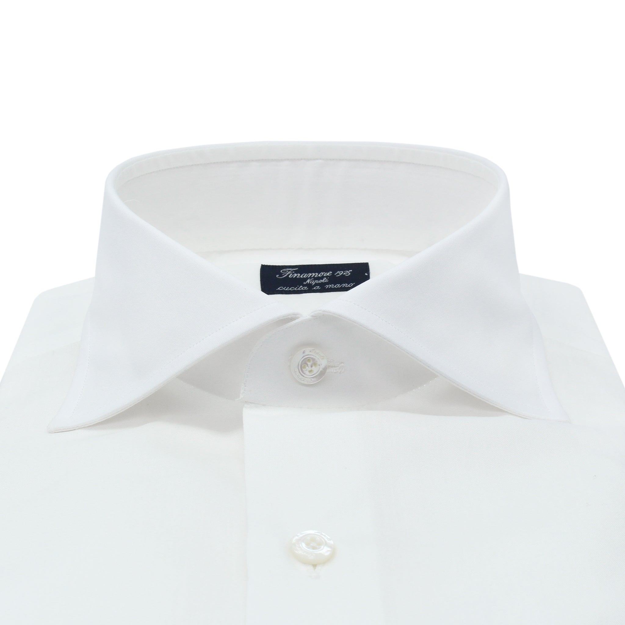 Classic shirt with regular fit Napoli model in white cotton