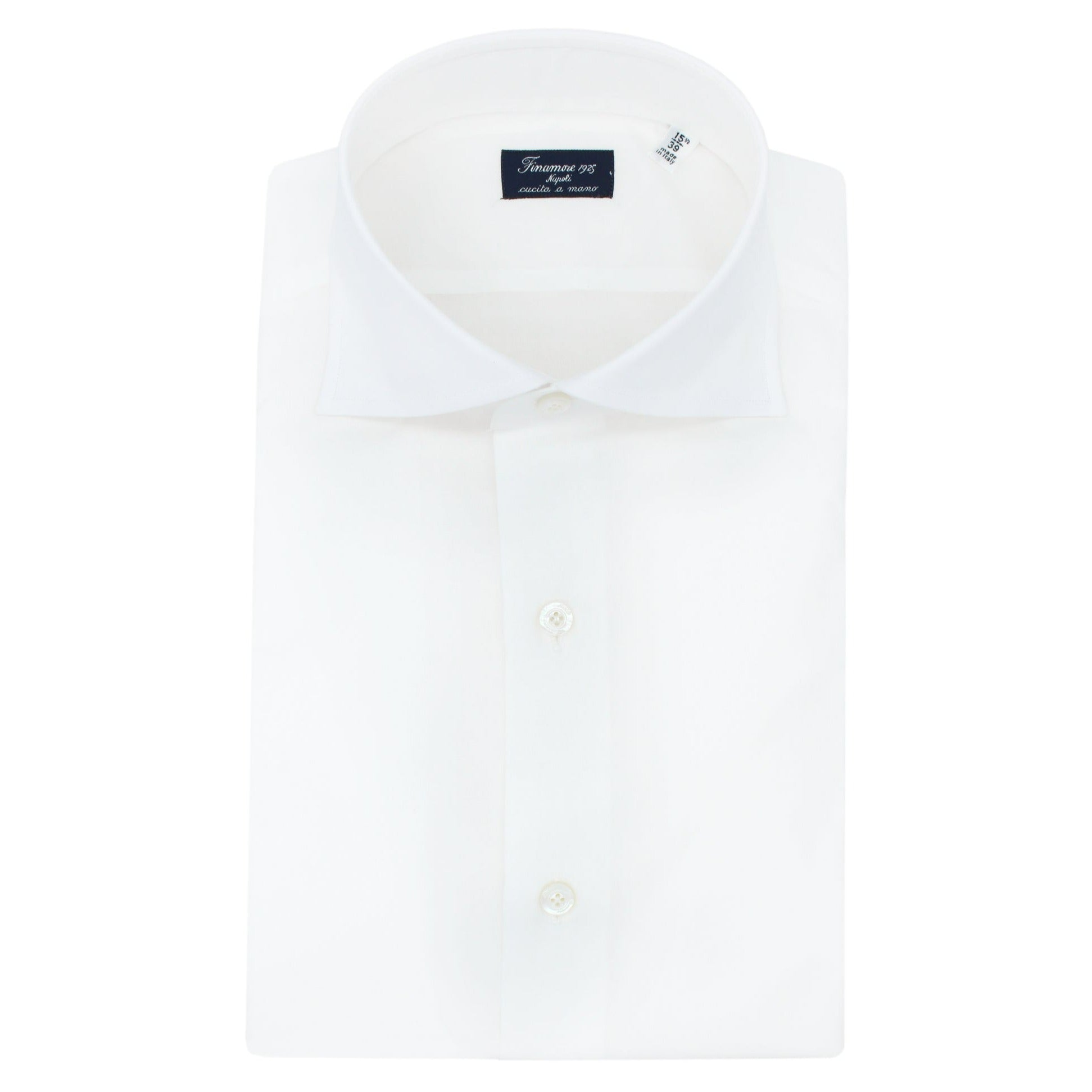 Classic shirt with regular fit Napoli model in white cotton