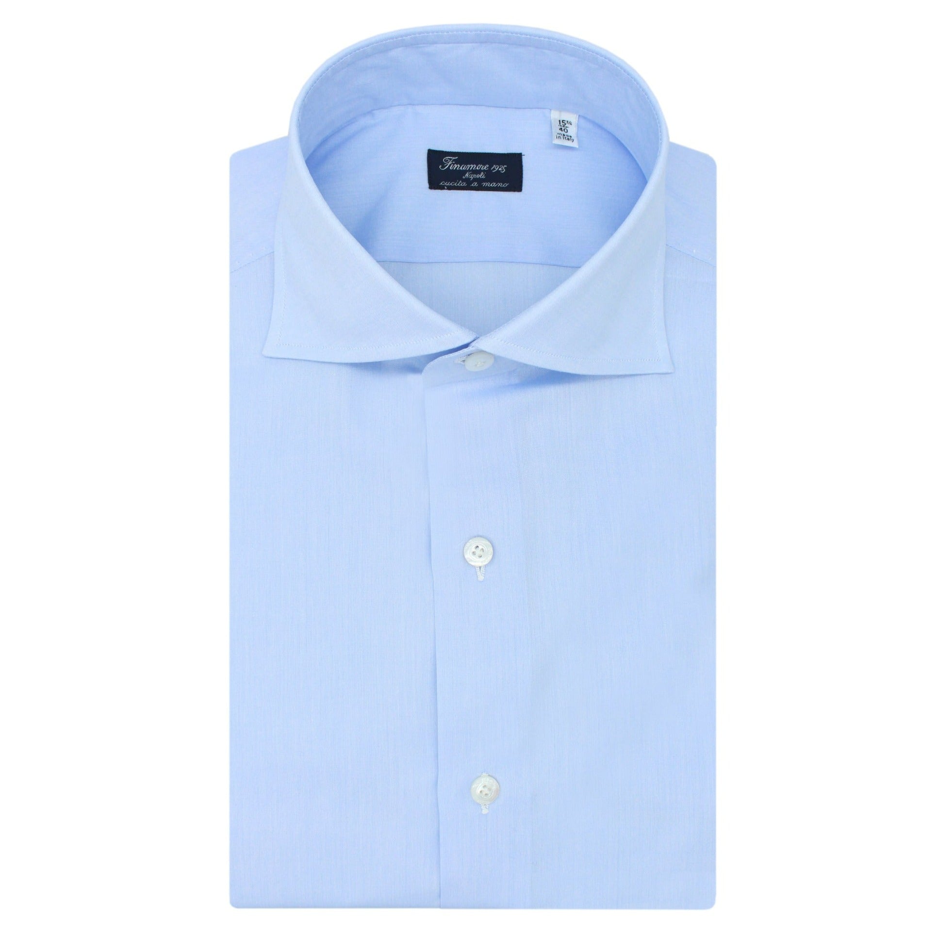 Classic shirt with regular fit Napoli model in white cotton
