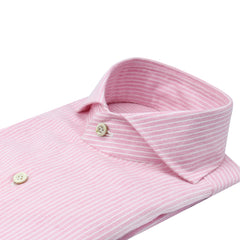 Camicia Napoli in cotone e cashmere, righe bianche. Carlo Riva
