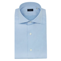Classic Naples regular fit shirt in cotton micro herringbone pattern