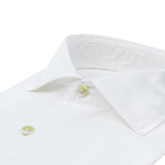 Napoli regular shirt in white cotton enzymed treatment