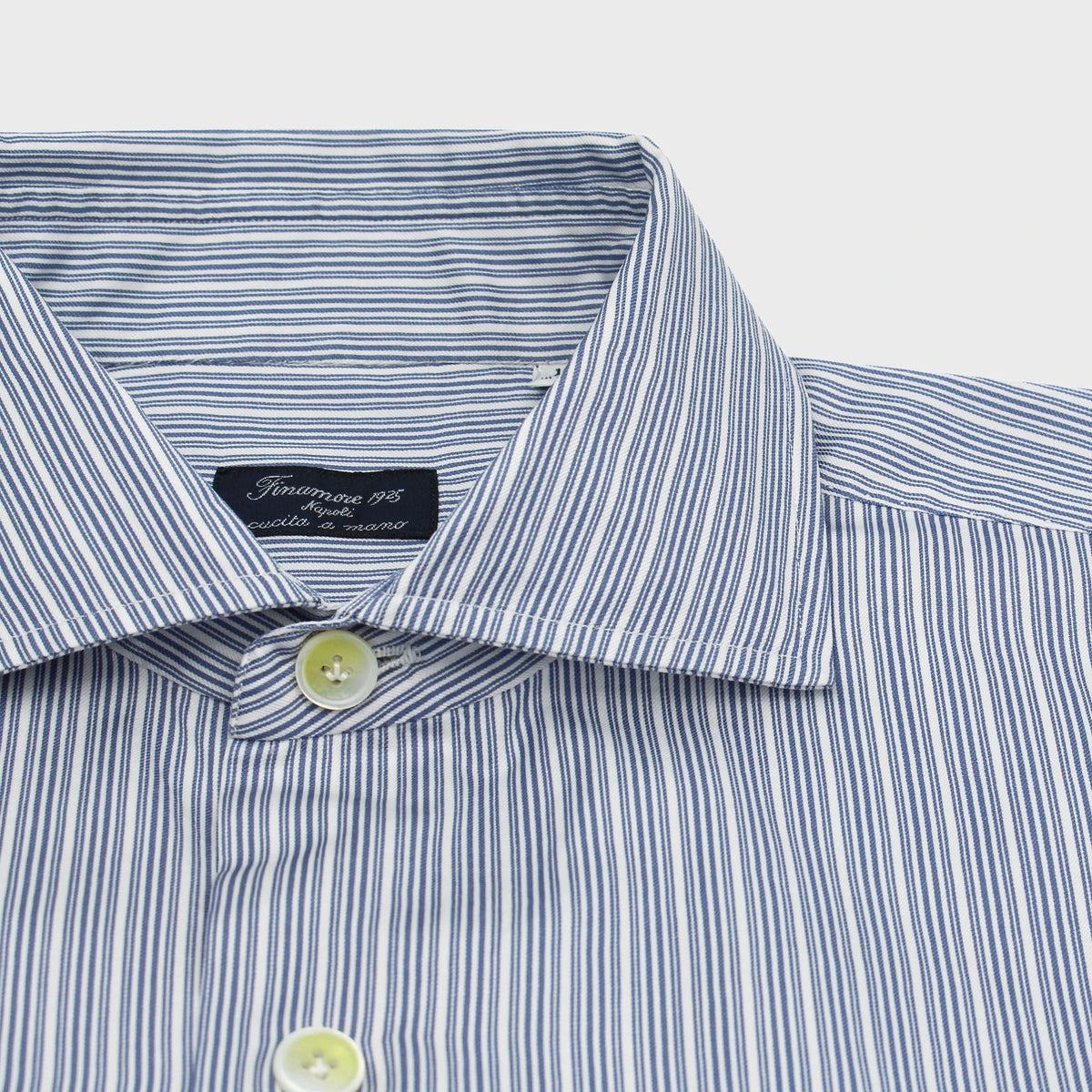 Napoli regular fit cotton stripe Enzymed