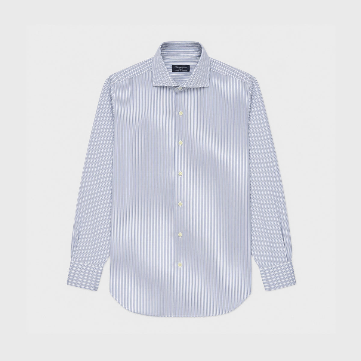 Napoli regular fit cotton stripe Enzymed