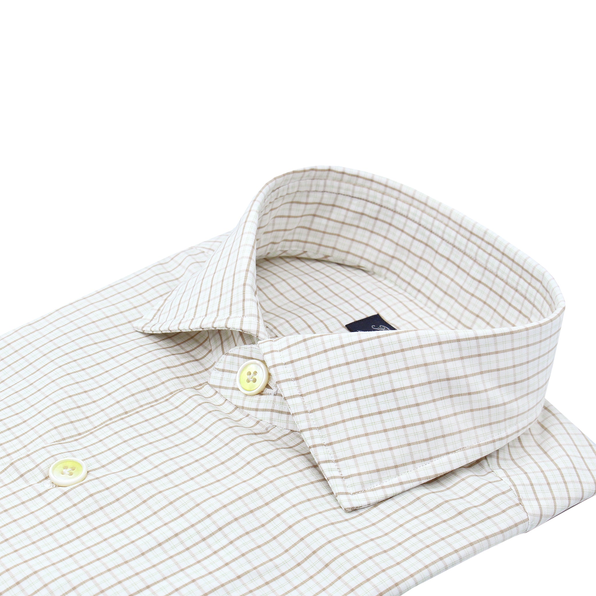 Camicia classica a quadri Napoli. Trattamento enzimatico, tessuto Alumo