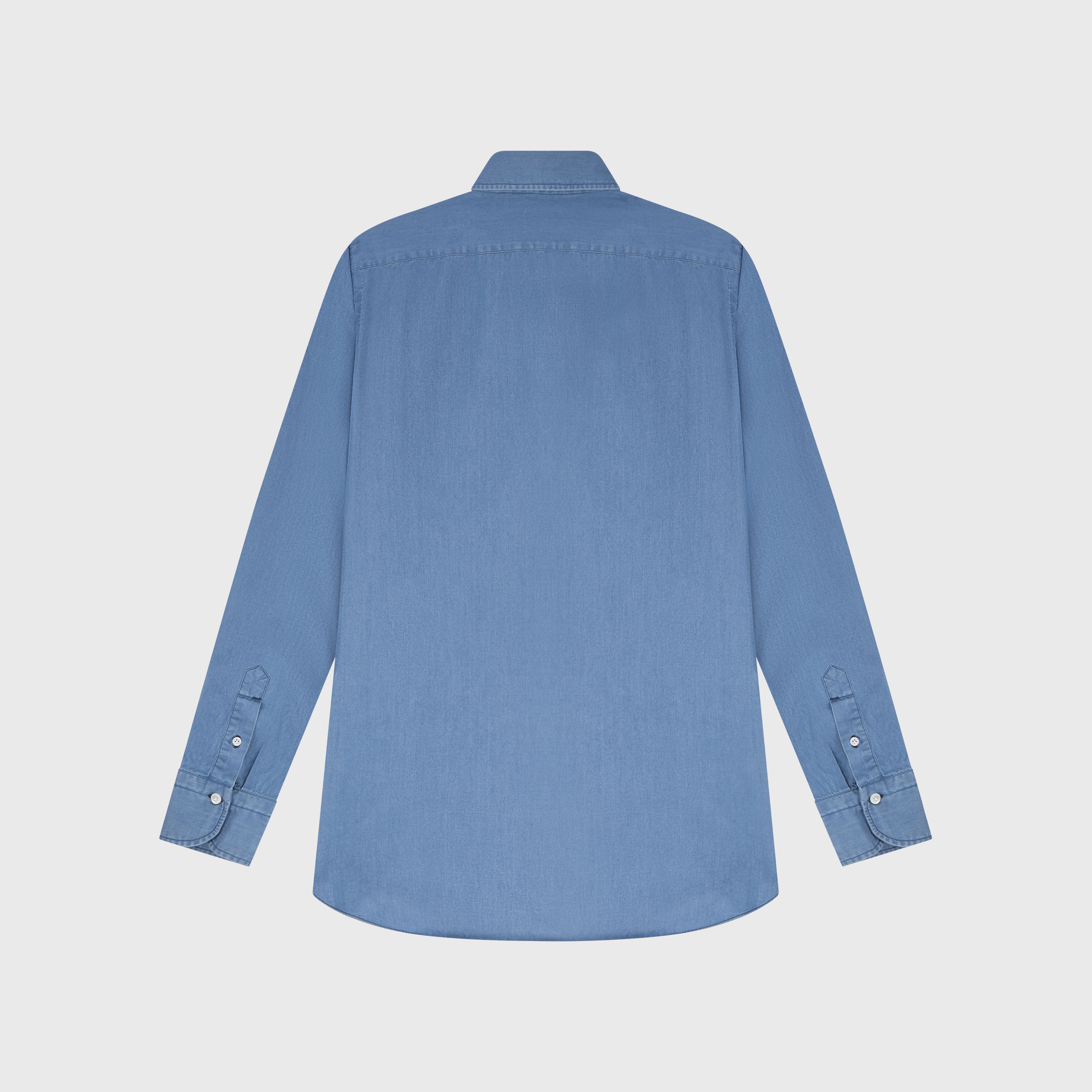 Napoli classic shirt regular fit in denim bleach and stone