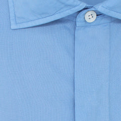 Napoli regular shirt in garment dyed light blue, coral or pink cotton