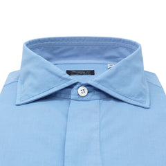 Napoli regular shirt in garment dyed light blue, coral or pink cotton