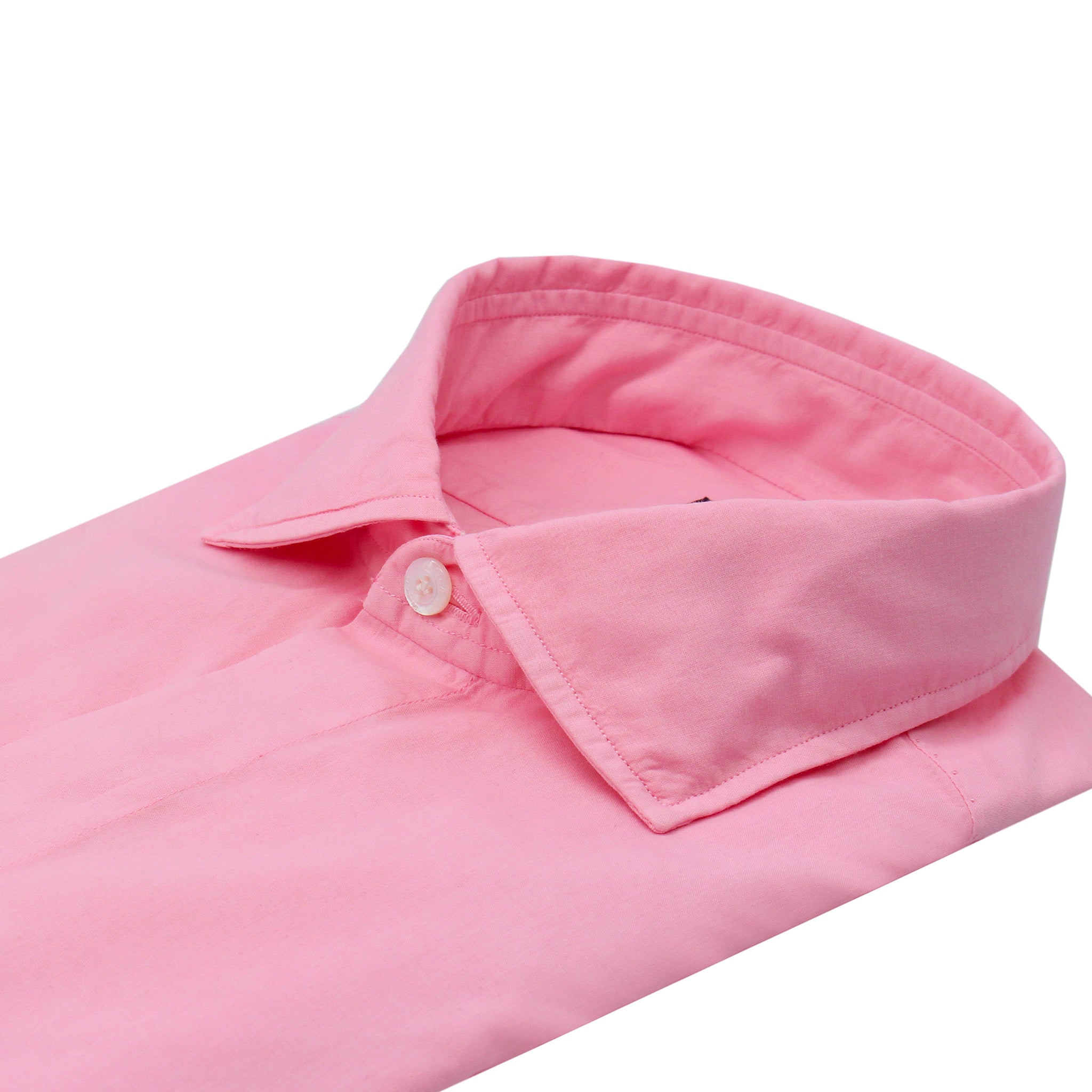 Camicia Napoli regolare in cotone tinto in capo colori azzurro, corallo o rosa