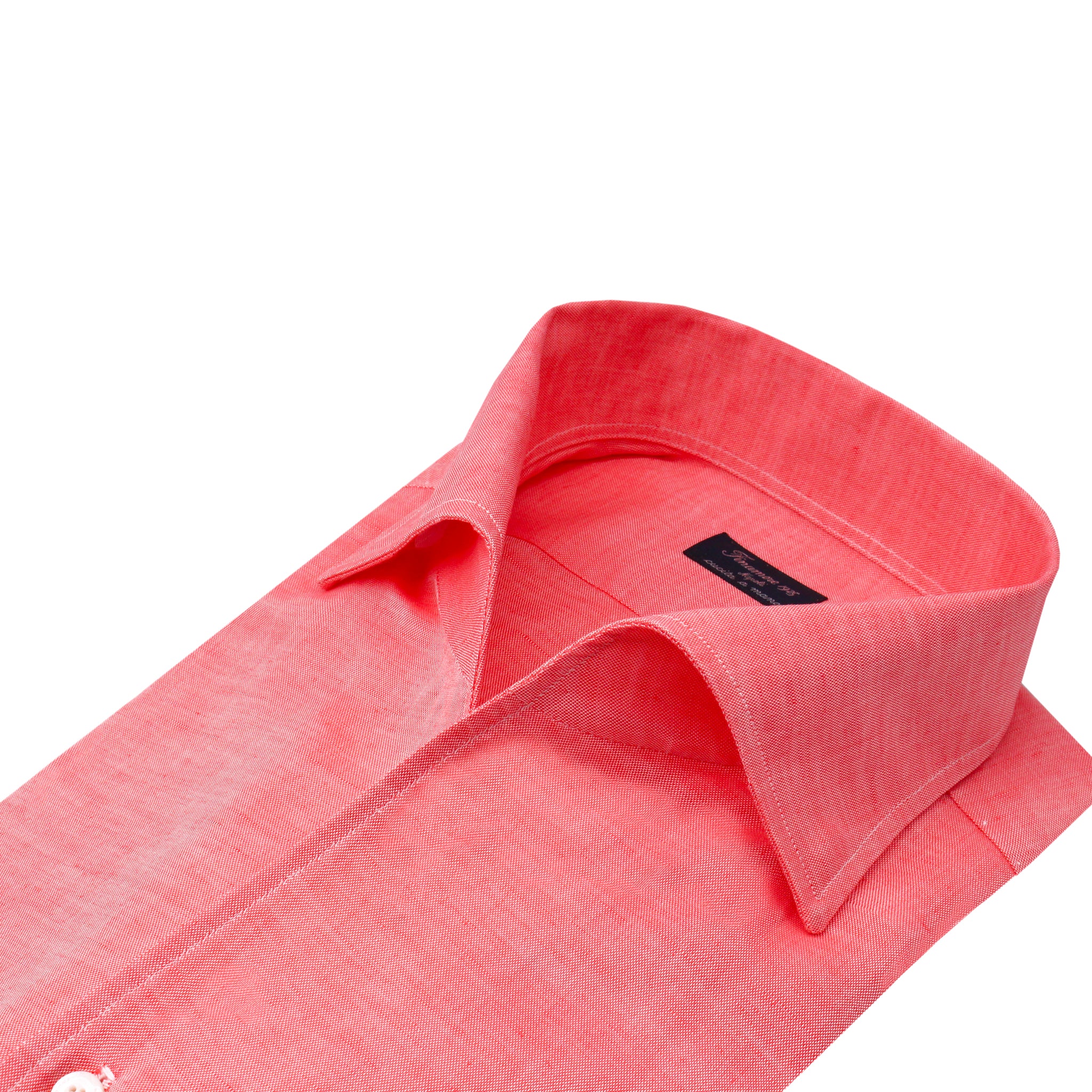Regular Napoli shirt in linen and cotton, ustica collar. Carlo Riva fabric