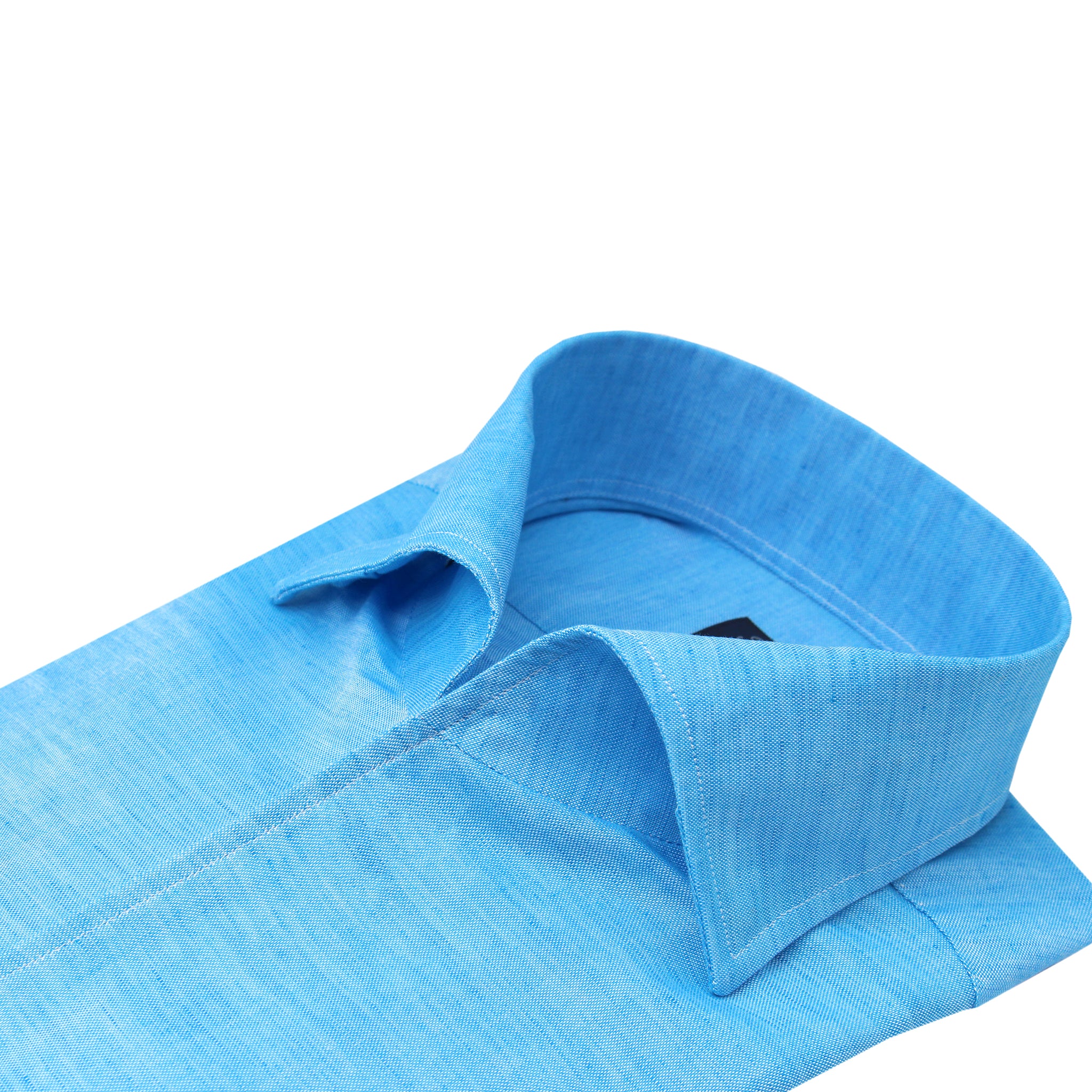 Regular Napoli shirt in linen and cotton, ustica collar. Carlo Riva fabric