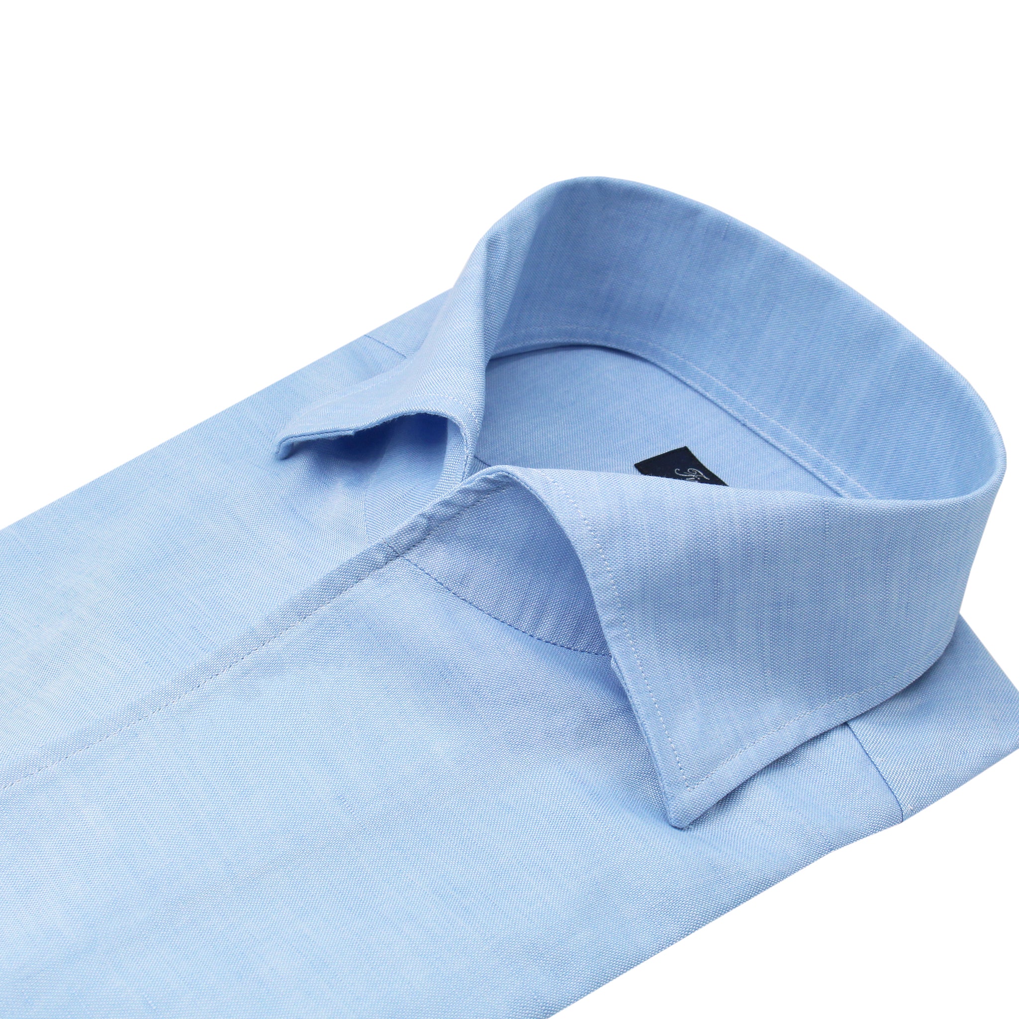Regular Napoli shirt in linen and cotton, ustica collar. Carlo Riva fabric