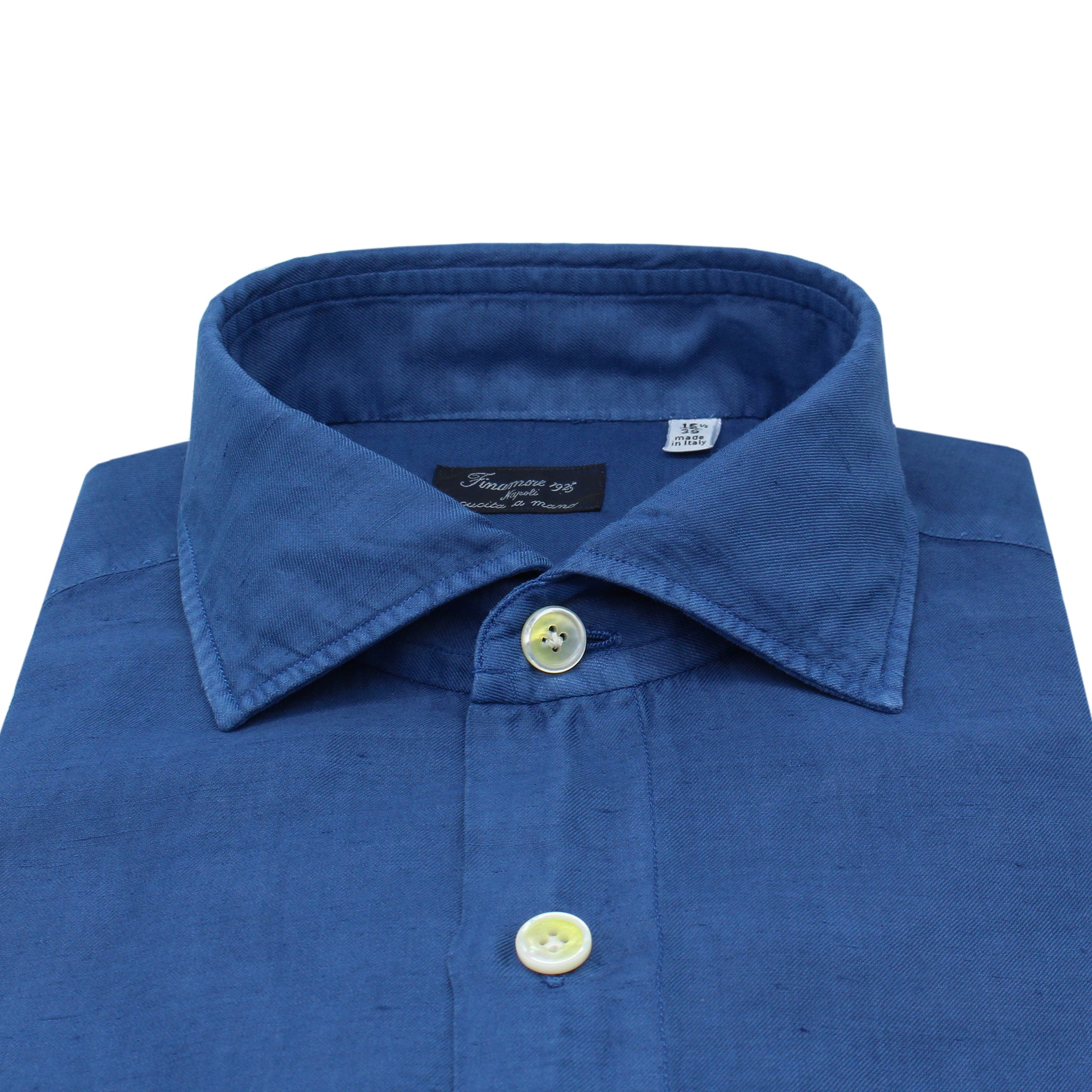 Camicia classica Napoli in lino e cotone, vari colori. Tessuto Carlo Riva