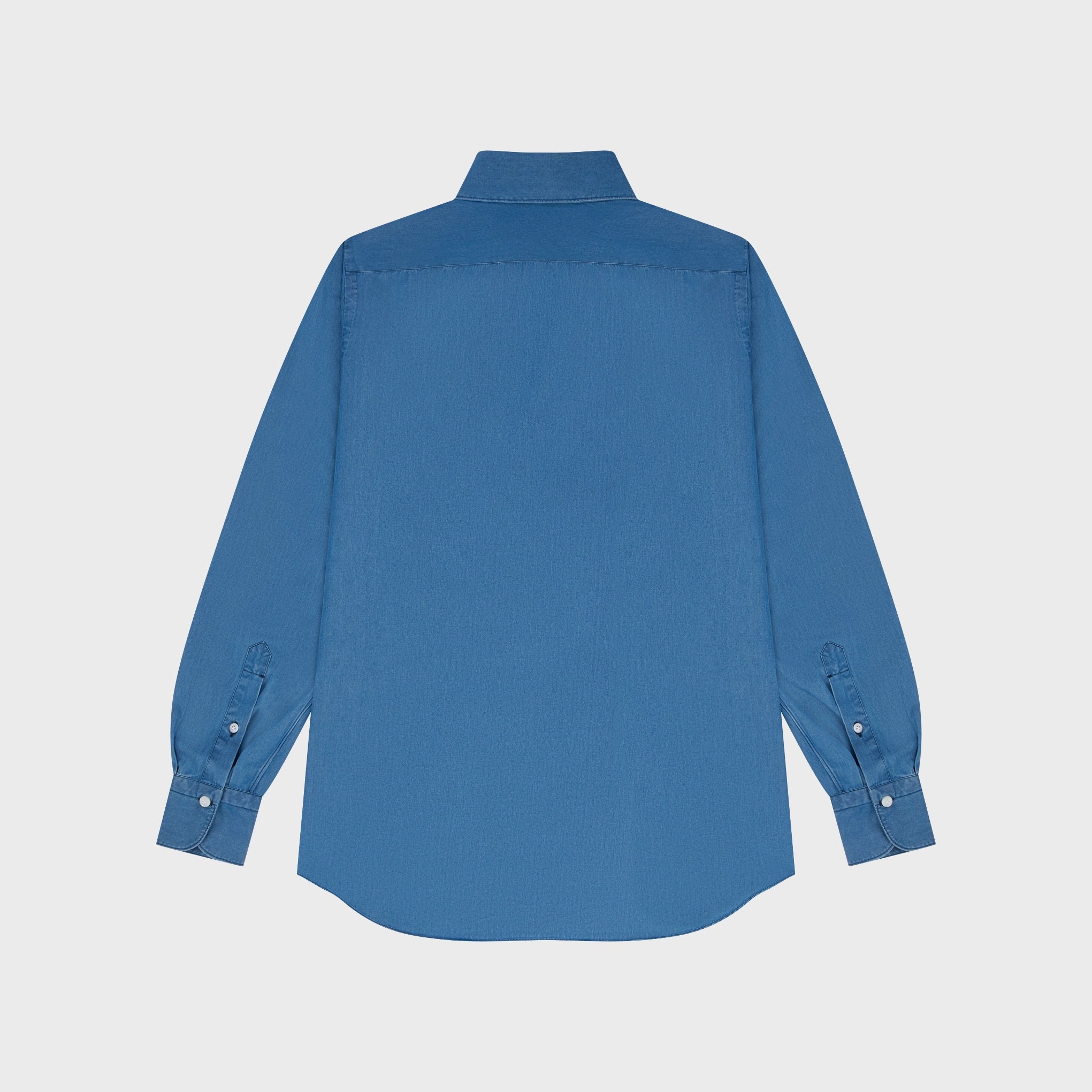 Napoli shirt regular fit cotton denim Stone Ustica collar