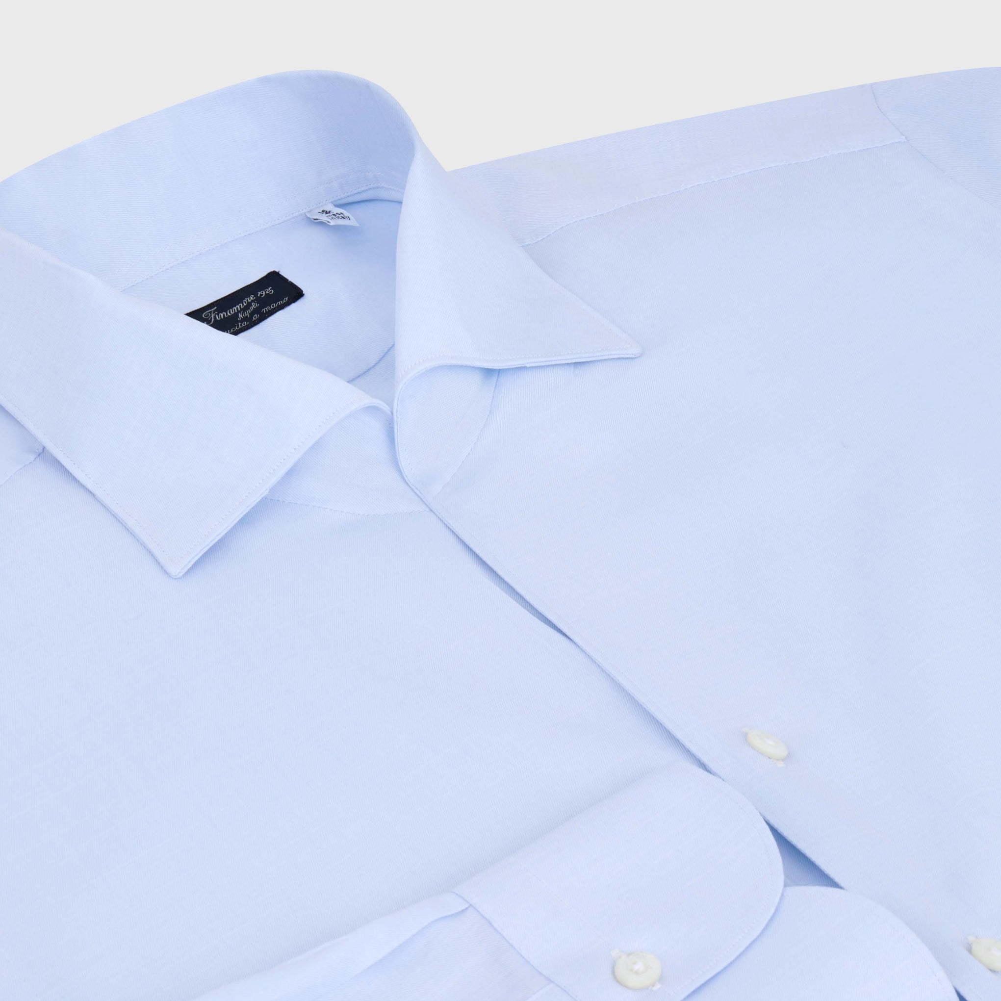 Napoli shirt regular fit cotton twill 120/2 Ustica shawl collar