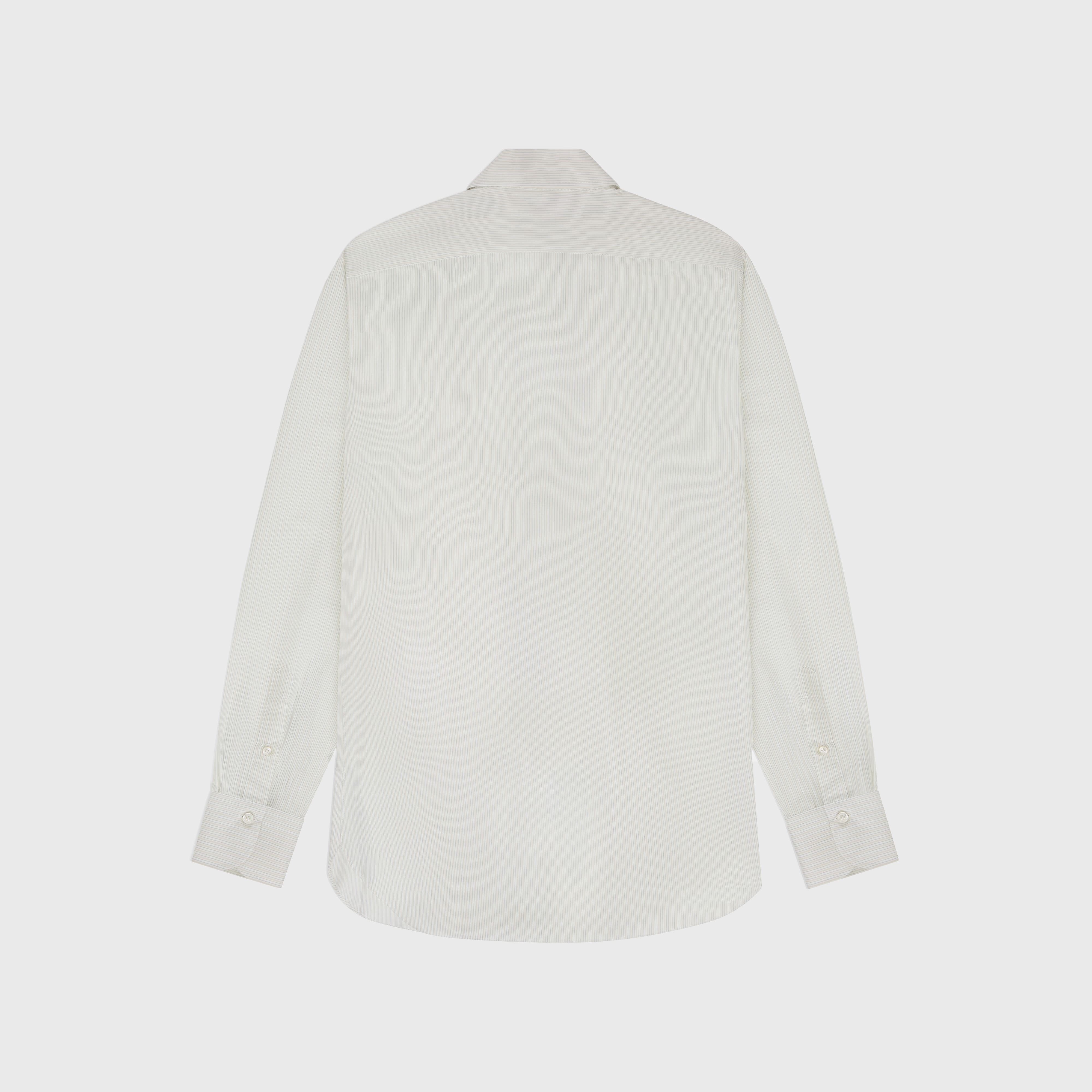 Napoli shirt regular fit cotton twill stripe Carlo Riva 180/2 Ustica shawl collar