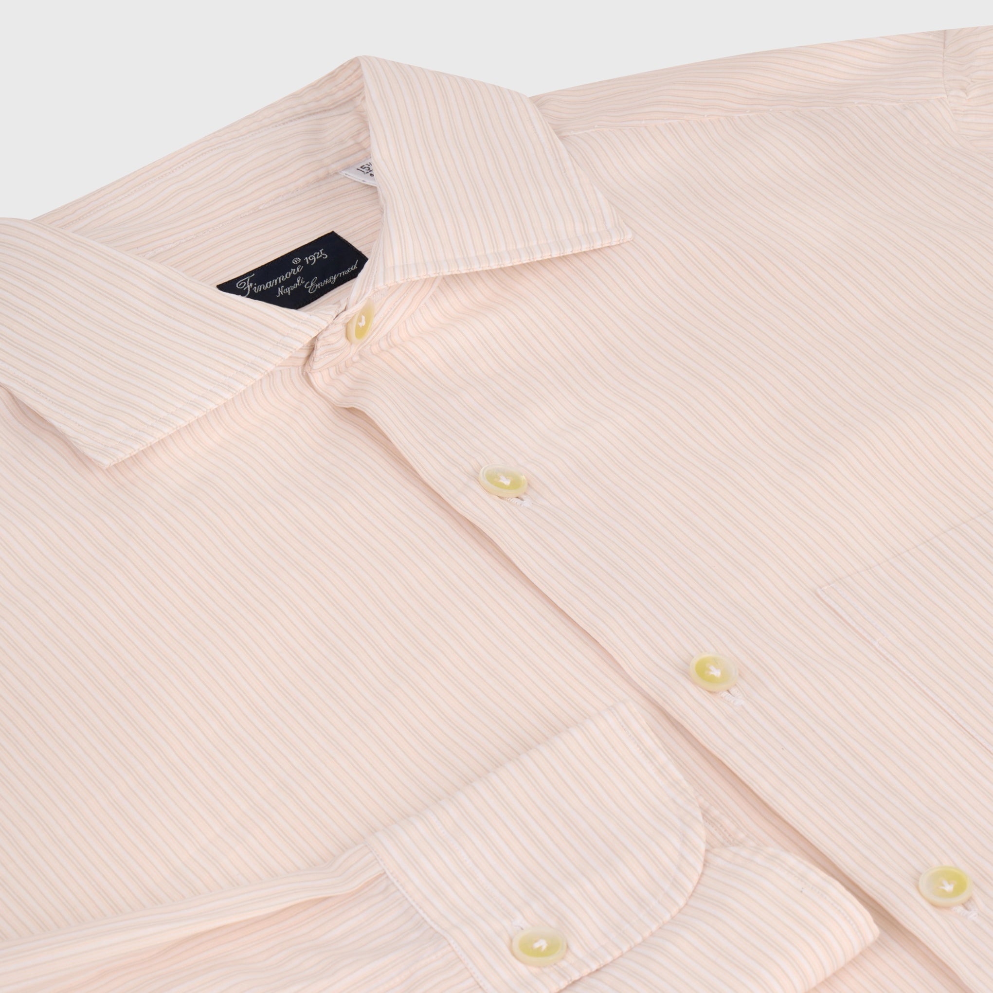 Napoli shirt regular fit cotton 180/2 zephyr stripe enzymed Zante collar
