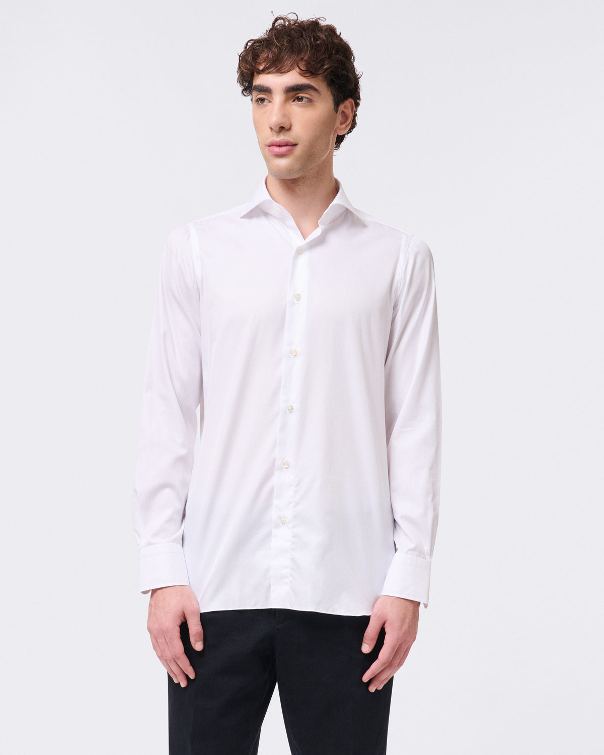 Napoli 170 a 2 classic regular fit shirt in striped Giza 45 cotton twill Finamore