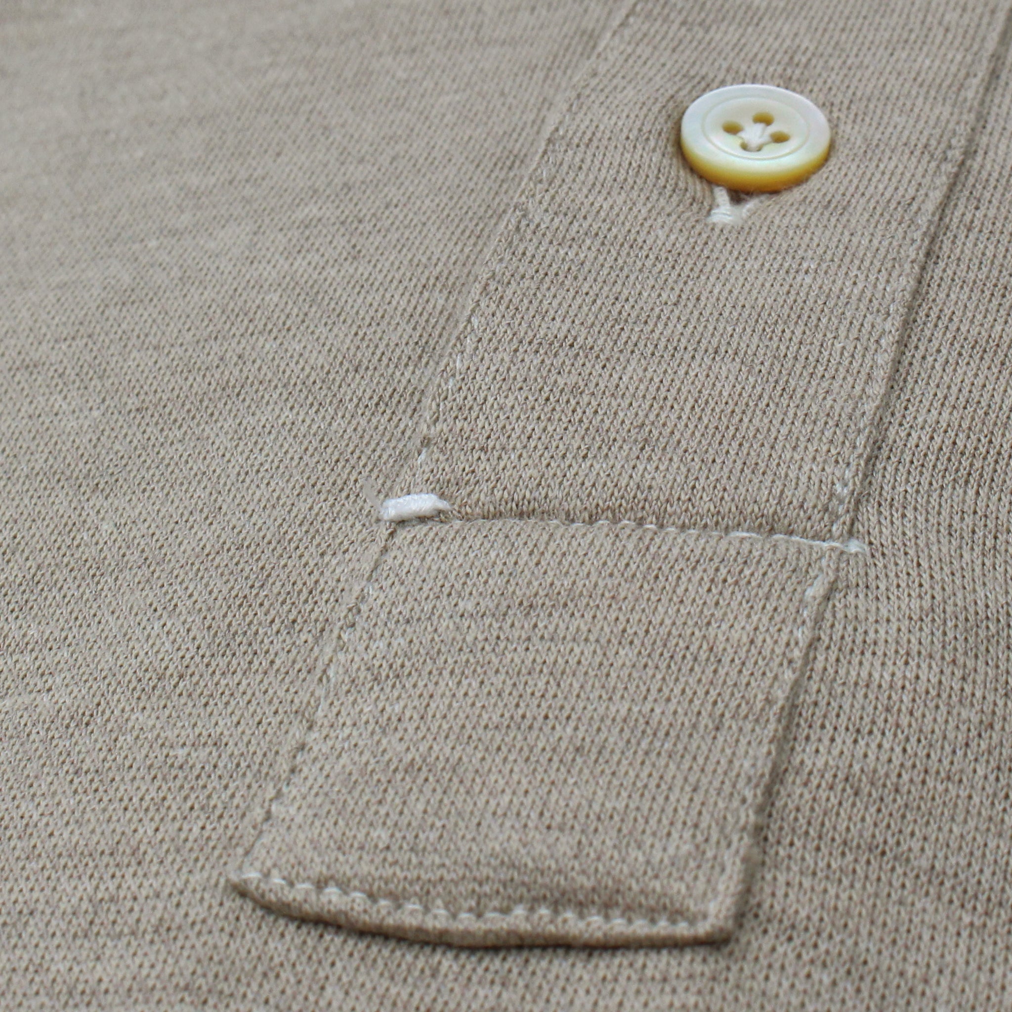 Orlando cotton and cashmere polo shirt slim fit light brown