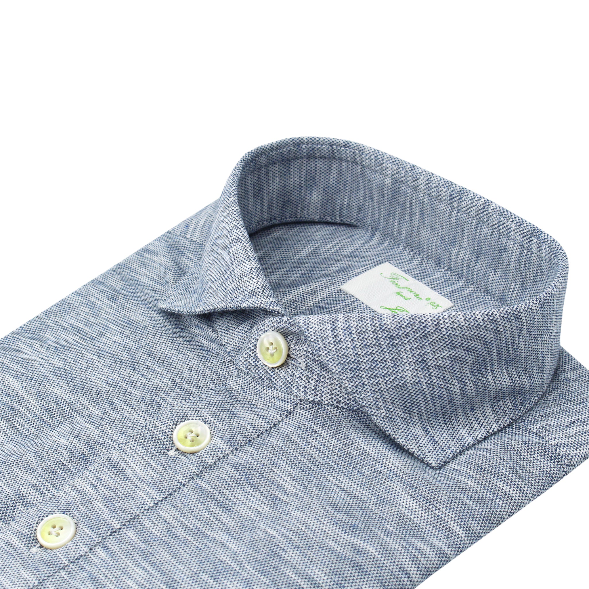 Orlando slim fit polo shirt in jersey and viscose blue
