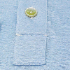 Orlando polo shirt in white or very light blue jersey linen