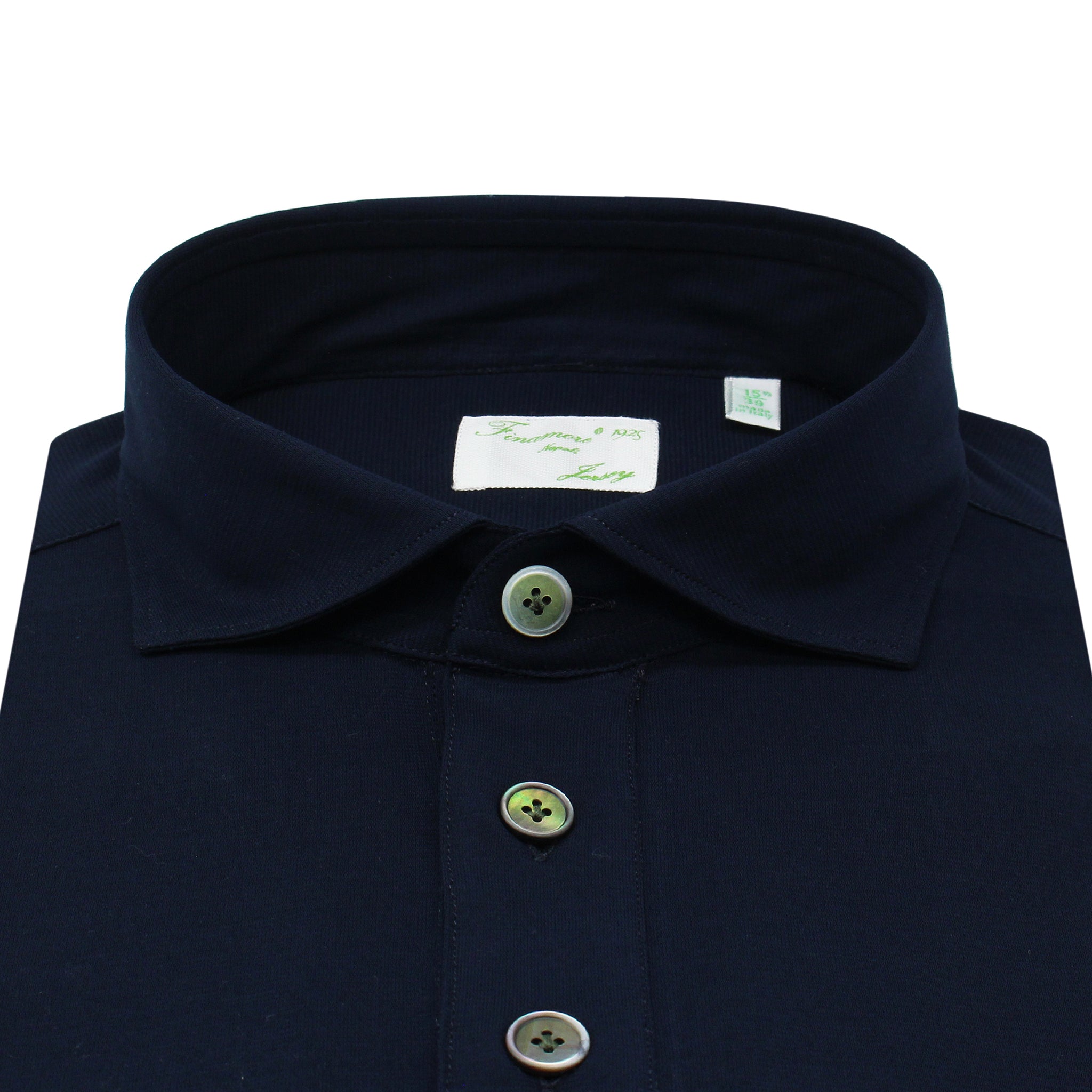 Orlando slim sport shirt in linen dark blue color