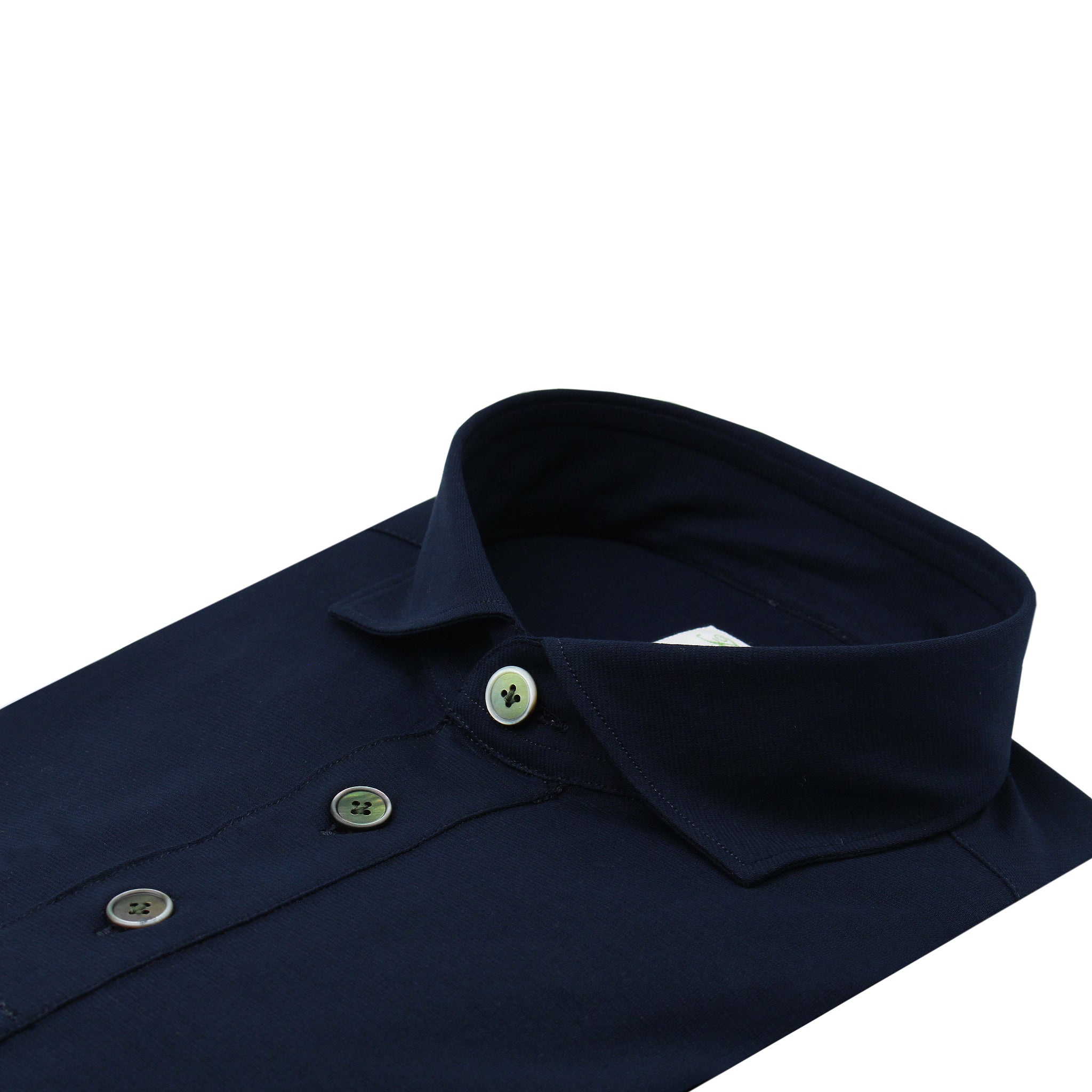 Orlando slim sport shirt in linen dark blue color