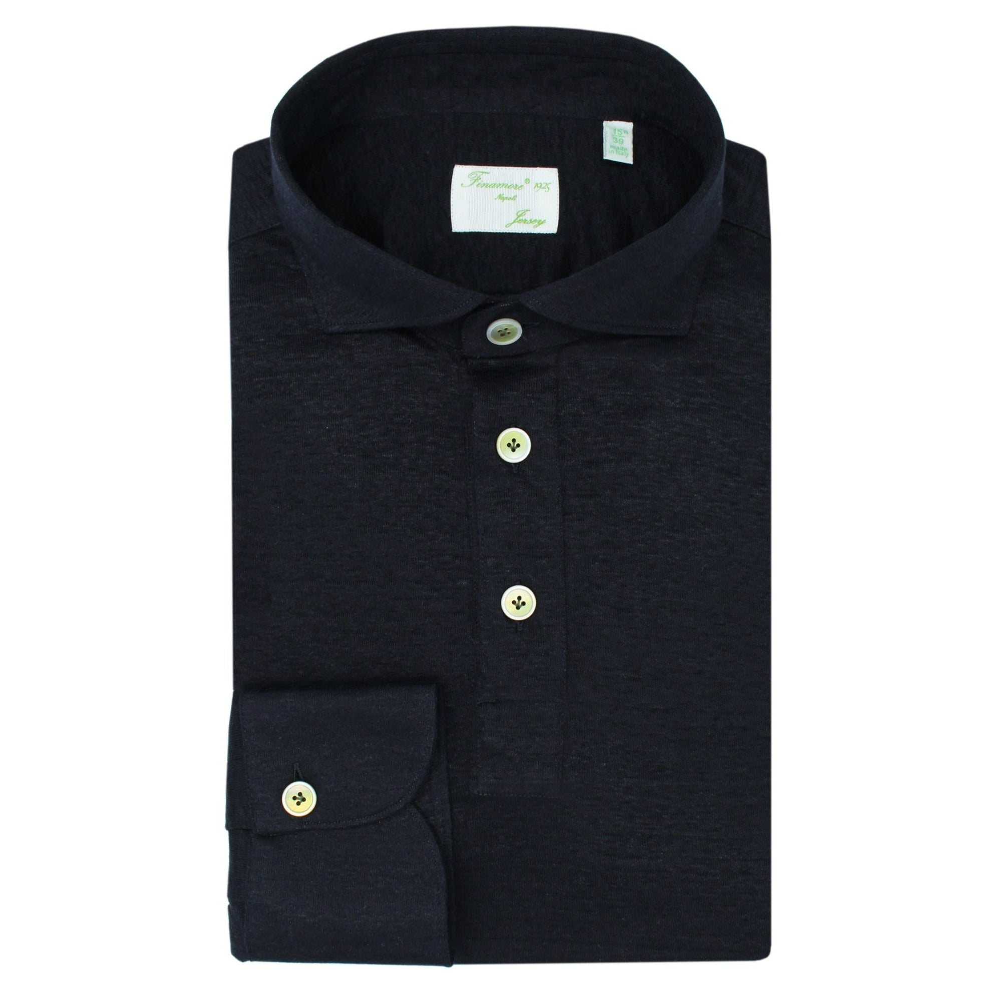 Polo sportiva Orlando in jersey di cotone nero
