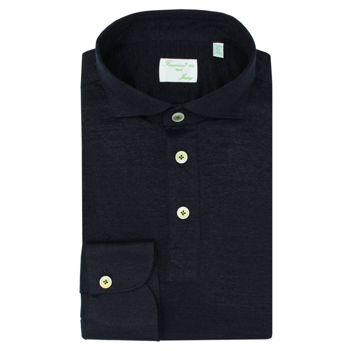 Orlando sports polo shirt in black cotton jersey