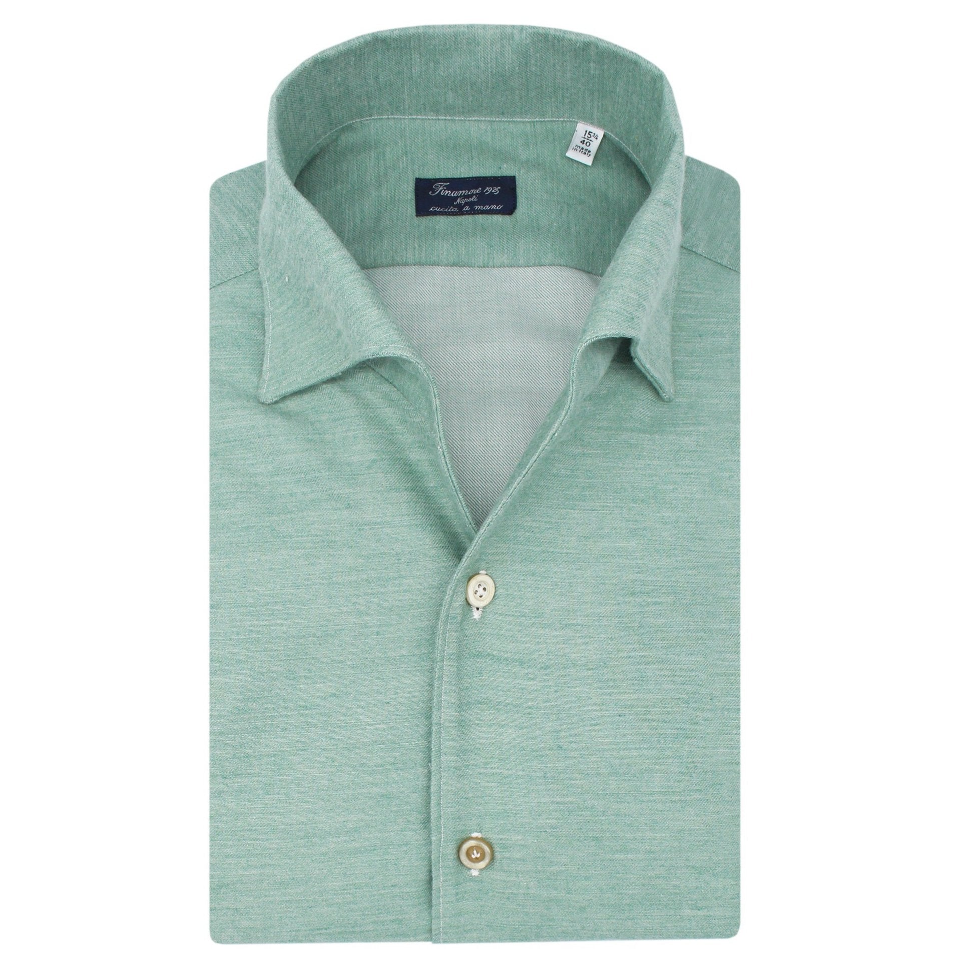 One Piece Collar Napoli cotton and cashmere shirt Carlo Riva