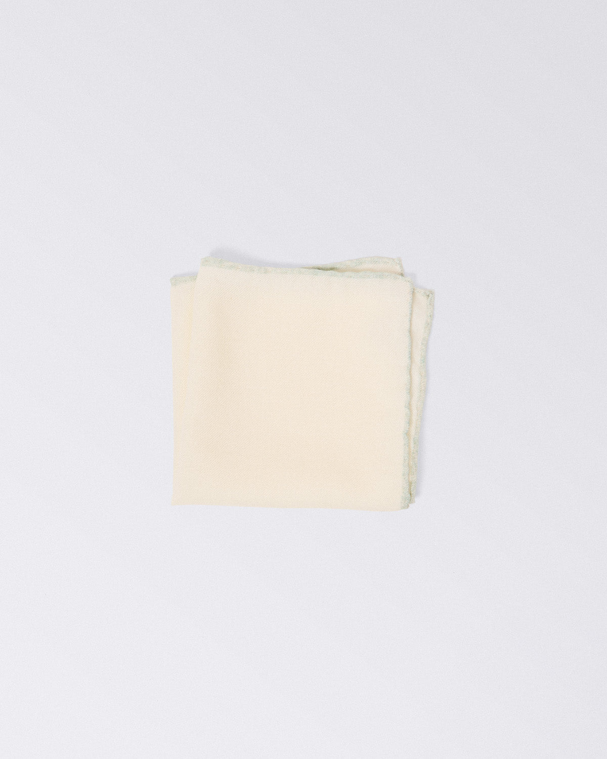 Hand-finished wool pochette with contrasting trim