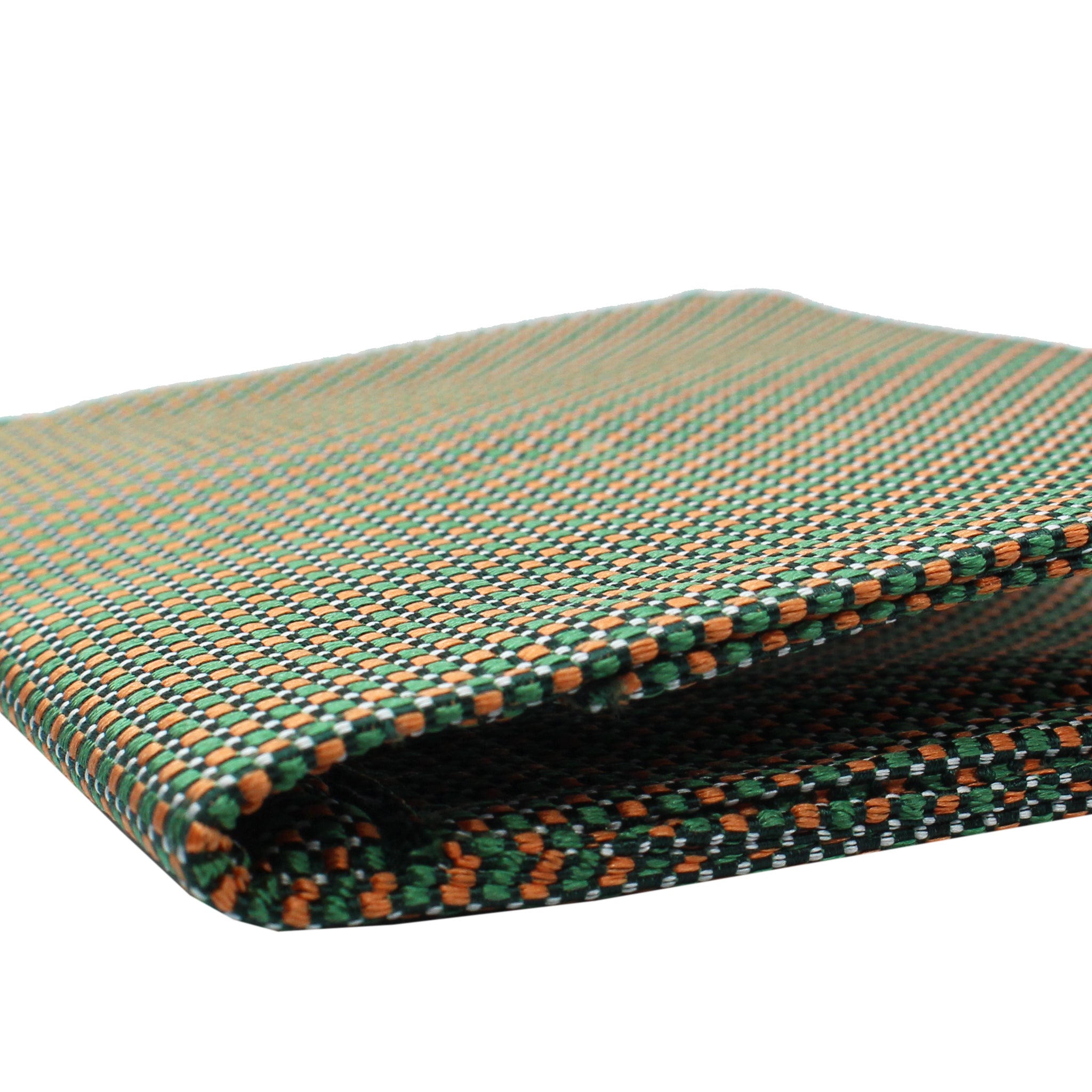 Silk document holder orange and green pattern