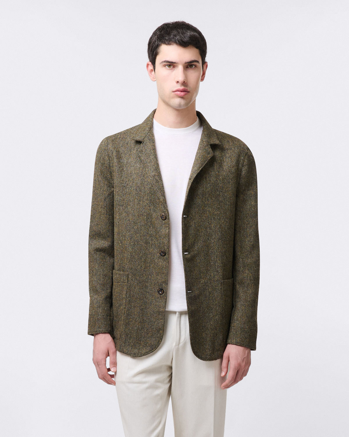 Portland round neck sweater in cashmere and silk