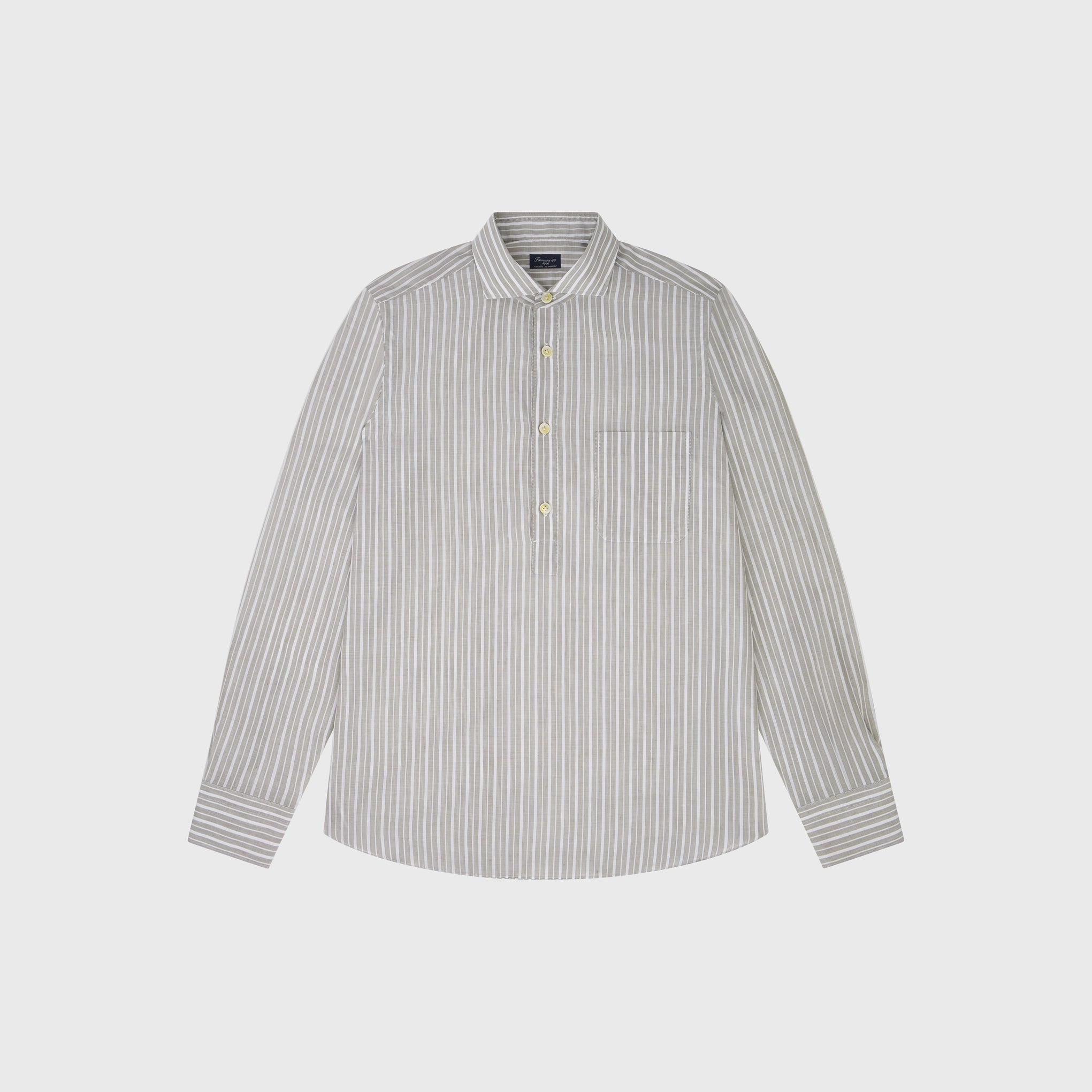 Porto polo shirt regular fit cotton linen Carlo Riva stripe Achille collar